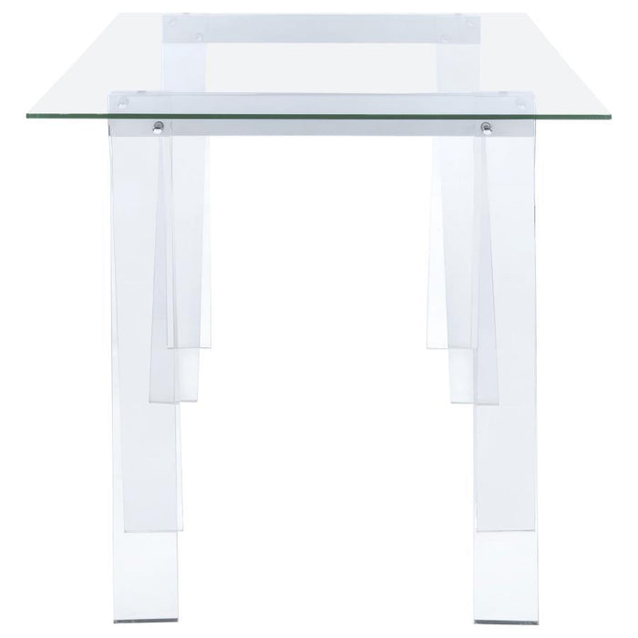 Amaturo - Glass Top Acrylic Writing Desk - Clear - JaxCo Furniture