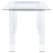 Amaturo - Glass Top Acrylic Writing Desk - Clear - JaxCo Furniture