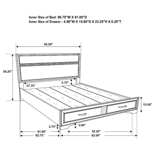 Miranda - Storage Wood Panel Bed - JaxCo Furniture