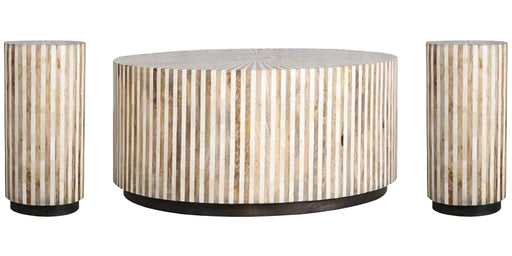 Crossings - Downtown Cocktail Table With 2 Chairside Tables - Amber - JaxCo Furniture