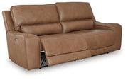 DeepWakes - Caramel - 2 Seat Power Reclining Sofa Adjustable Headrest - JaxCo Furniture