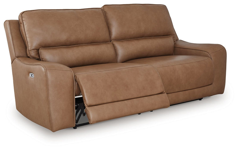 DeepWakes - Caramel - 2 Seat Power Reclining Sofa Adjustable Headrest - JaxCo Furniture