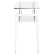 Dyer - 1-Shelf Rectangular Glass Top Table - JaxCo Furniture