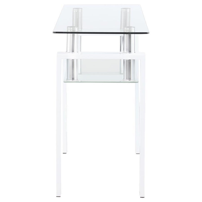Dyer - 1-Shelf Rectangular Glass Top Table - JaxCo Furniture