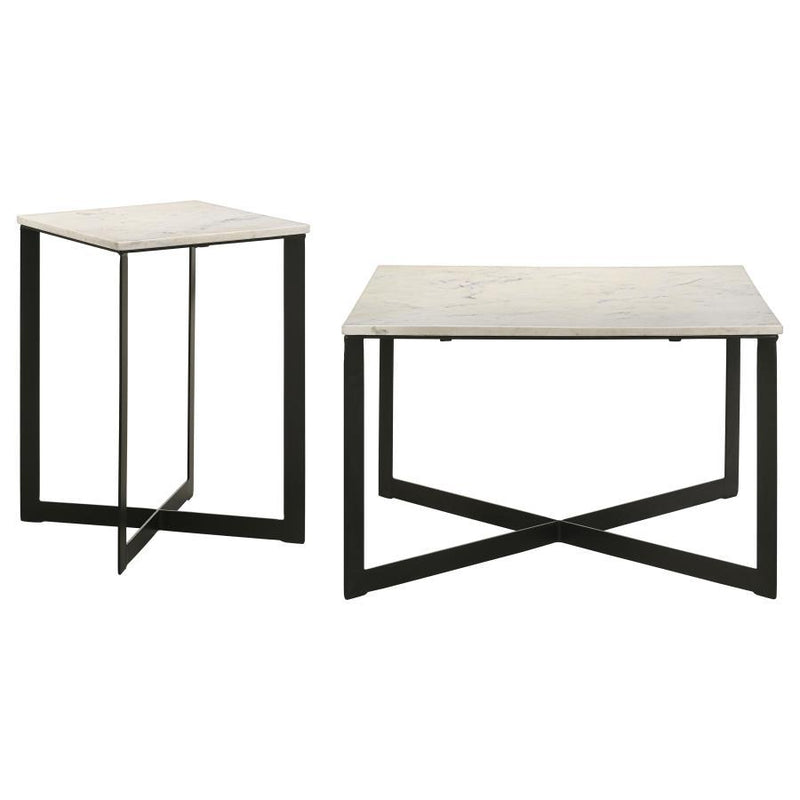 Tobin - Marble Top Coffee And End Table Set - JaxCo Furniture