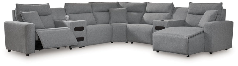 ModMax II - Salt And Pepper - Reclining Sectional - JaxCo Furniture