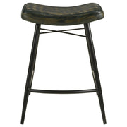 Bayu - Leather Upholstered Counter Stool (Set of 2) - JaxCo Furniture
