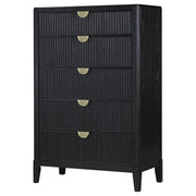 Brookmead - 5-Drawer Bedroom Chest - Black - JaxCo Furniture