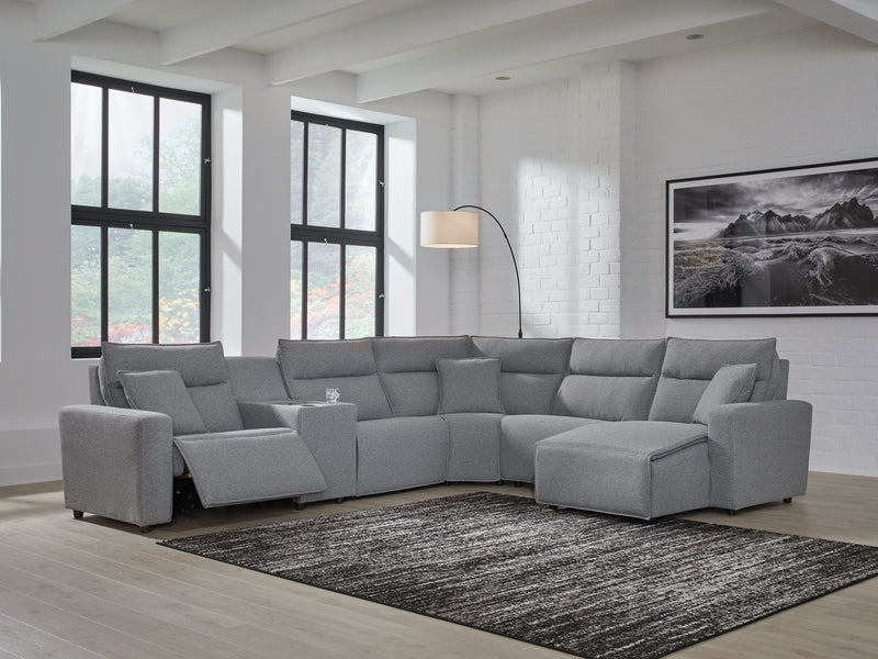 ModMax II - Salt And Pepper - Reclining Sectional - JaxCo Furniture