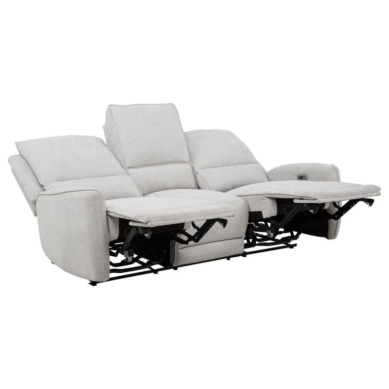 Sylmar - Chenille Upholstered Power Reclining Sofa - Dove Gray - JaxCo Furniture