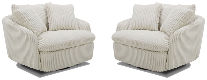 Boomer - Large Swivel Chair with 2 Pillows - JaxCo Furniture