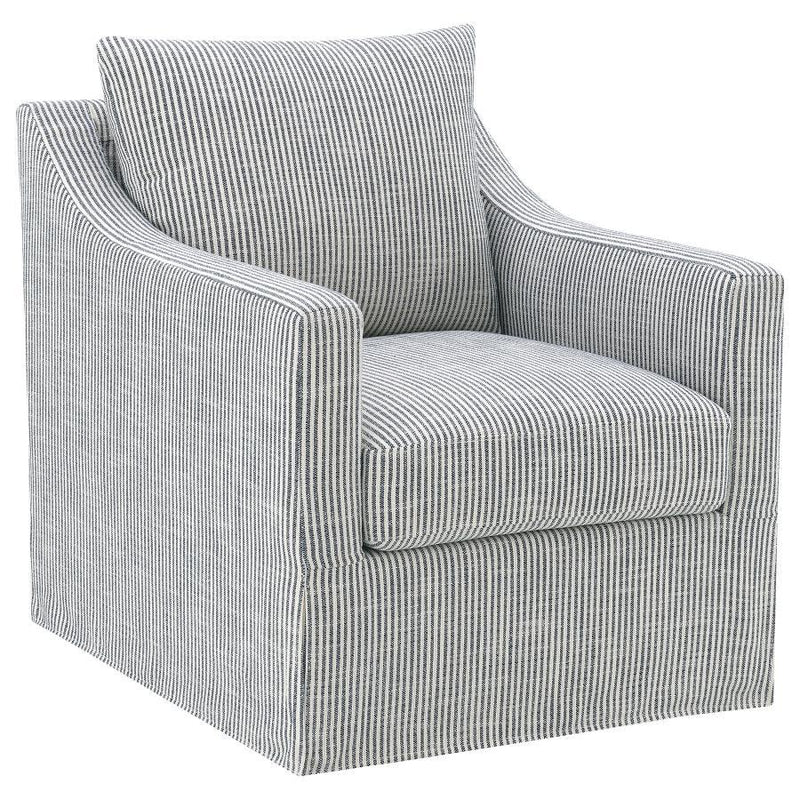Winter - Upholstered Sloped Arm Accent Swivel Chair - JaxCo Furniture