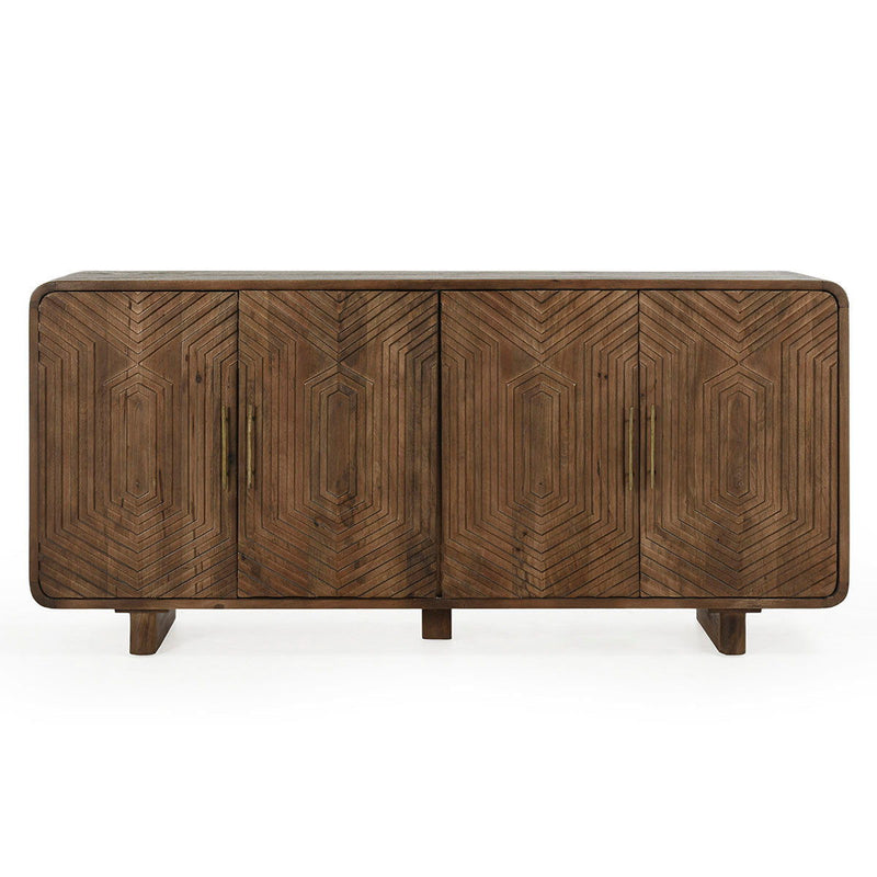 Holmes - 4 Door Sideboard - Dark Brown - JaxCo Furniture