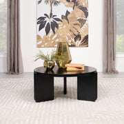 Cordova - Round Solid Wood Coffee Table - Black - JaxCo Furniture