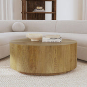 Layne - Round Coffee Table With Casters - JaxCo Furniture