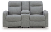 Gauntlet - Sterling - Double Recline Loveseat With Console - JaxCo Furniture