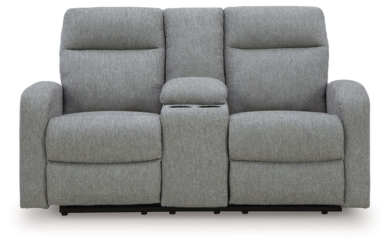 Gauntlet - Sterling - Double Recline Loveseat With Console - JaxCo Furniture