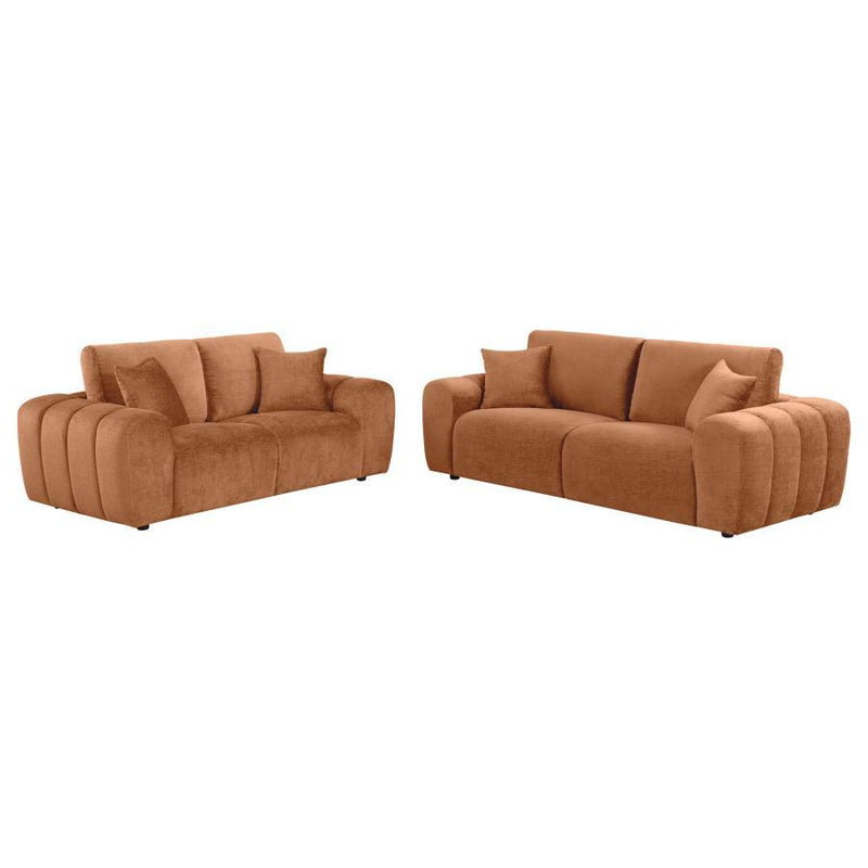 Burnett - Chenille Upholstered Sofa Set - JaxCo Furniture