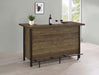 Bellemore - Freestanding Home Bar Wine Cabinet - Rustic Oak - JaxCo Furniture