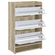 Denia - 3-Tier Engineered Wood Shoe Cabinet - JaxCo Furniture