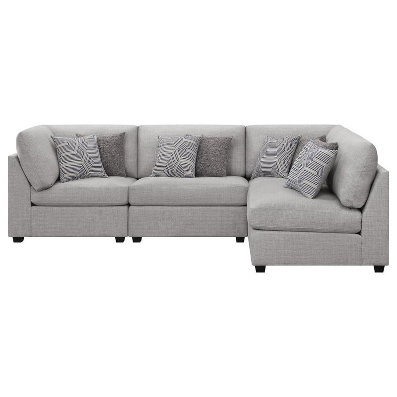 Cambria - 4 Piece Upholstered Modular Sectional Sofa - Gray - JaxCo Furniture