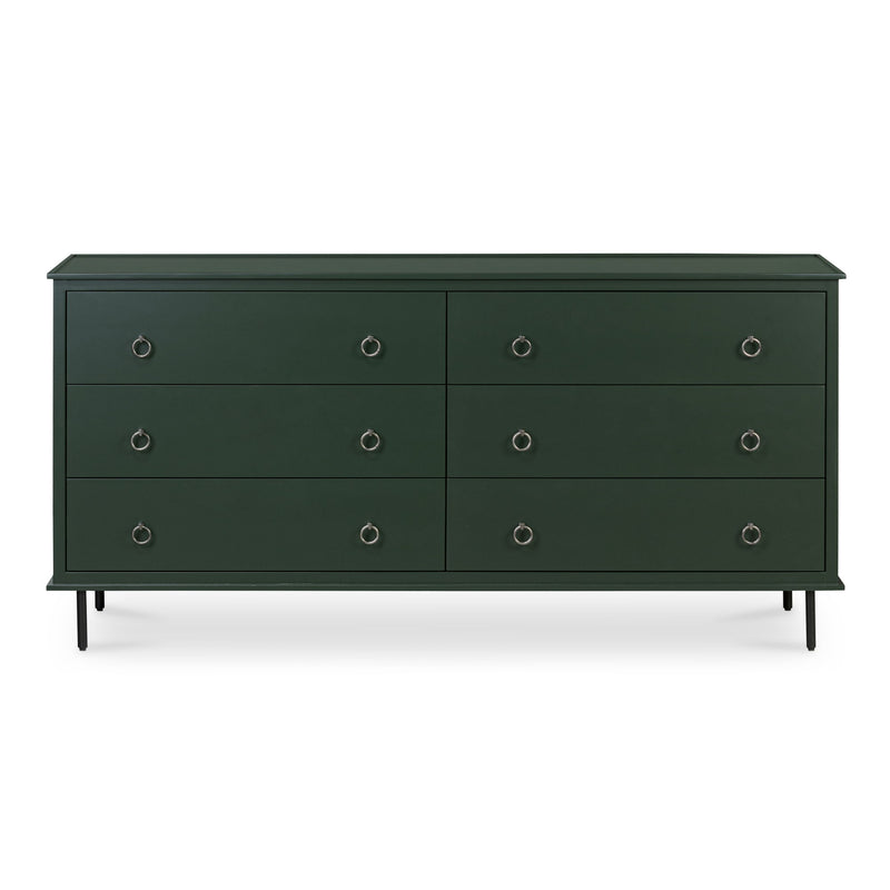 Reagan - 6 Drawer Dresser - Deep Green - JaxCo Furniture