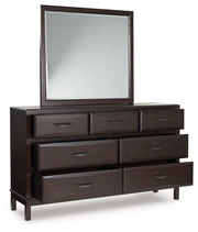 Vanmore - Dark Brown - Dresser And Mirror - JaxCo Furniture