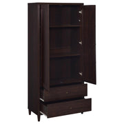 Wadeline - 2 Door Tall Accent Storage Cabinet - Rustic Tobacco - JaxCo Furniture