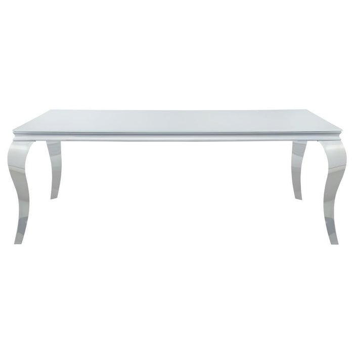 Carone - Rectangular Glass Top Dining Table - JaxCo Furniture