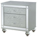 Gunnison - 2-Drawer Nightstand - Silver Metallic - JaxCo Furniture