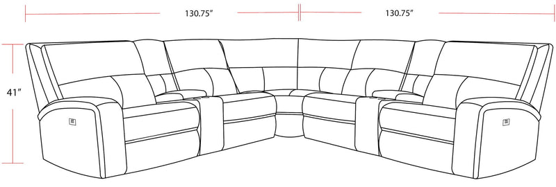 Polaris - Modular Power Reclining Sectional - JaxCo Furniture