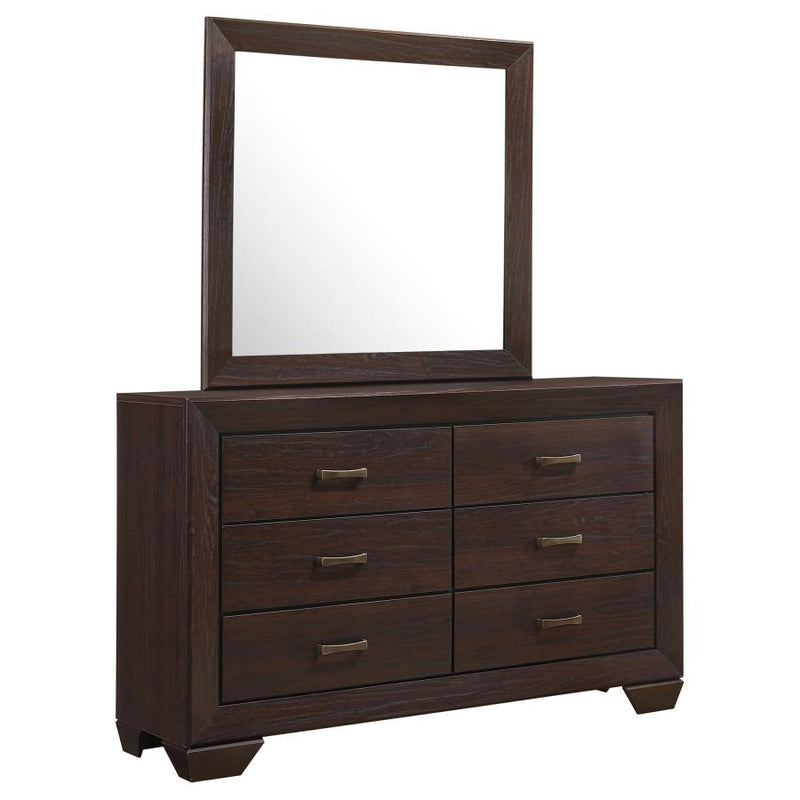 Kauffman - 6-Drawer Dresser with Mirror - JaxCo Furniture