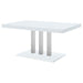 Brooklyn - Rectangular Dining Table - White High Gloss - JaxCo Furniture