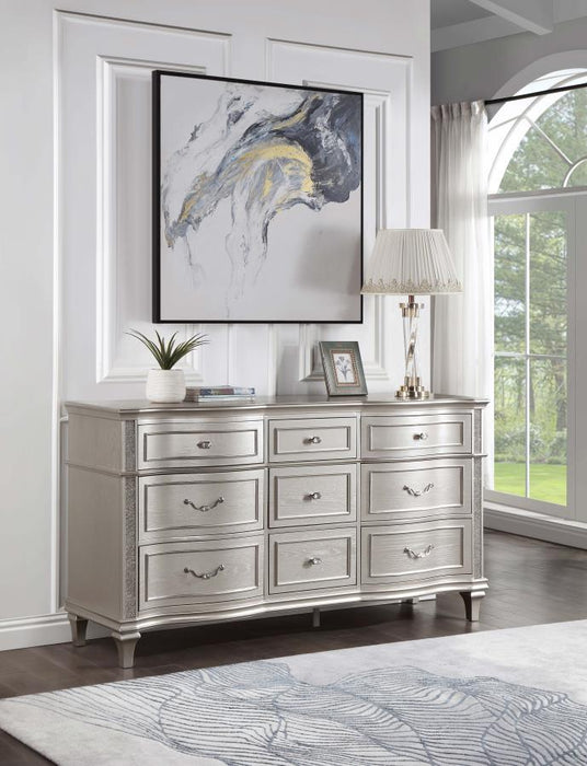 Evangeline - 9-Drawer Dresser - Silver Oak - JaxCo Furniture