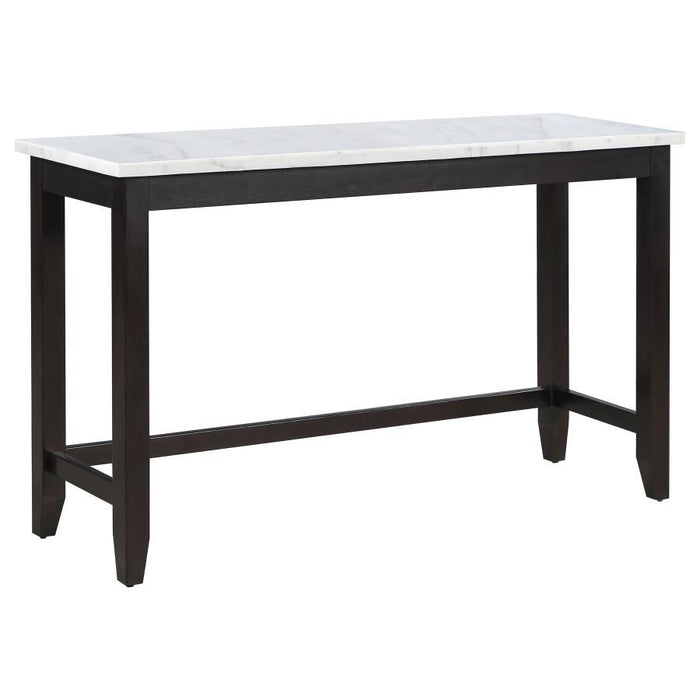 Toby - Marble Counter Dining Table - Rustic Espresso - JaxCo Furniture