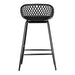 Piazza - Outdoor Counter Counter Stool (Set of 2) - Black - JaxCo Furniture