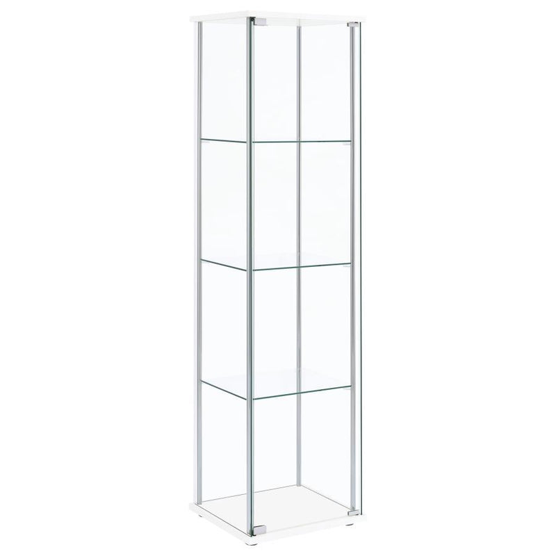 Bellatrix - 4-Shelf Clear Glass Curio Cabinet - JaxCo Furniture