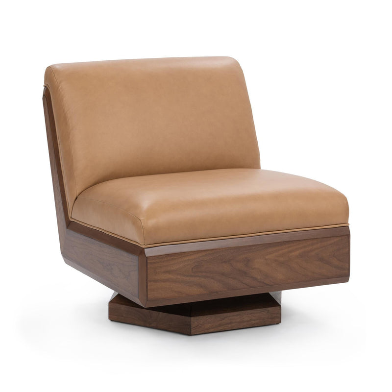 Myla - Swivel Accent Chair - Light Brown - JaxCo Furniture