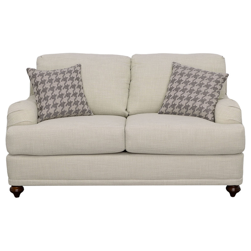 Glenn - Upholstered English Arm Loveseat - Light Gray - JaxCo Furniture