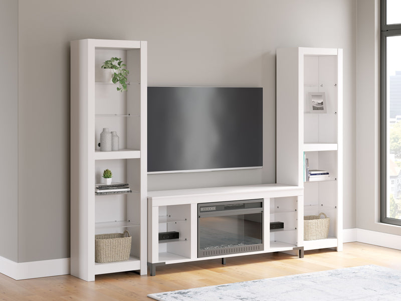 Brollevi - White - 3-Piece Entertainment Center - JaxCo Furniture