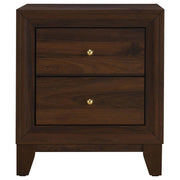 Welsley - 2-Drawer Nightstand Bedside Table - Walnut - JaxCo Furniture