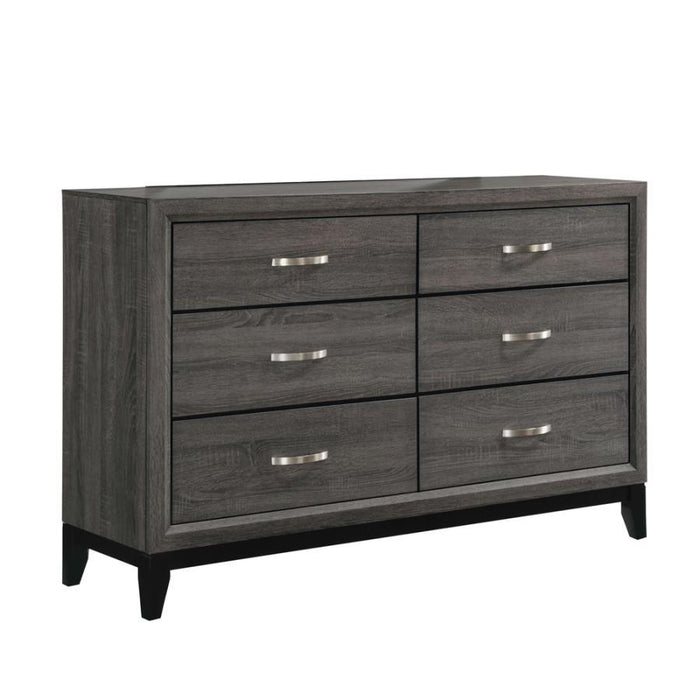 Watson - 6-Drawer Dresser - Gray Oak - JaxCo Furniture