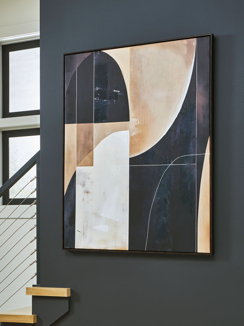 Ewanford - Black / Brown / Tan - Wall Art - JaxCo Furniture