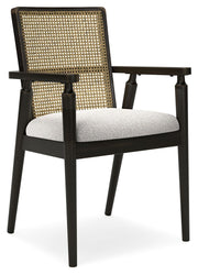 Galliden - Black - Dining Upholstered Arm Chair (Set of 2) - JaxCo Furniture