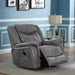 Conrad - Upholstered Padded Arm Glider Recliner - Gray - JaxCo Furniture