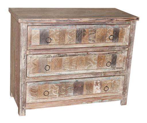 3 Drawer Print Block Dresser - Multicolor - JaxCo Furniture