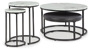 Jusmour - Black / White - Occasional Nesting Table (Set of 4) - JaxCo Furniture
