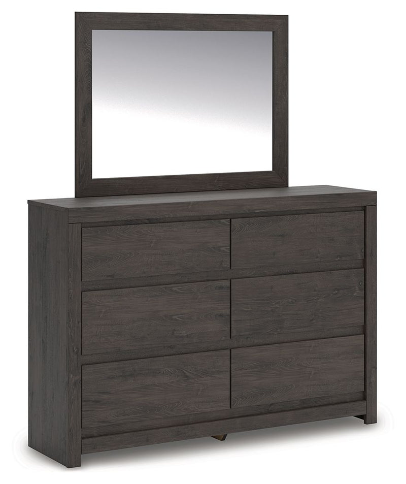 Fraluna - Charcoal - Dresser And Mirror - JaxCo Furniture