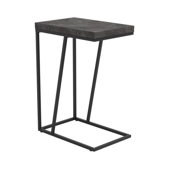 Carly - Expandable Engineered Wood C-Shaped Side Table