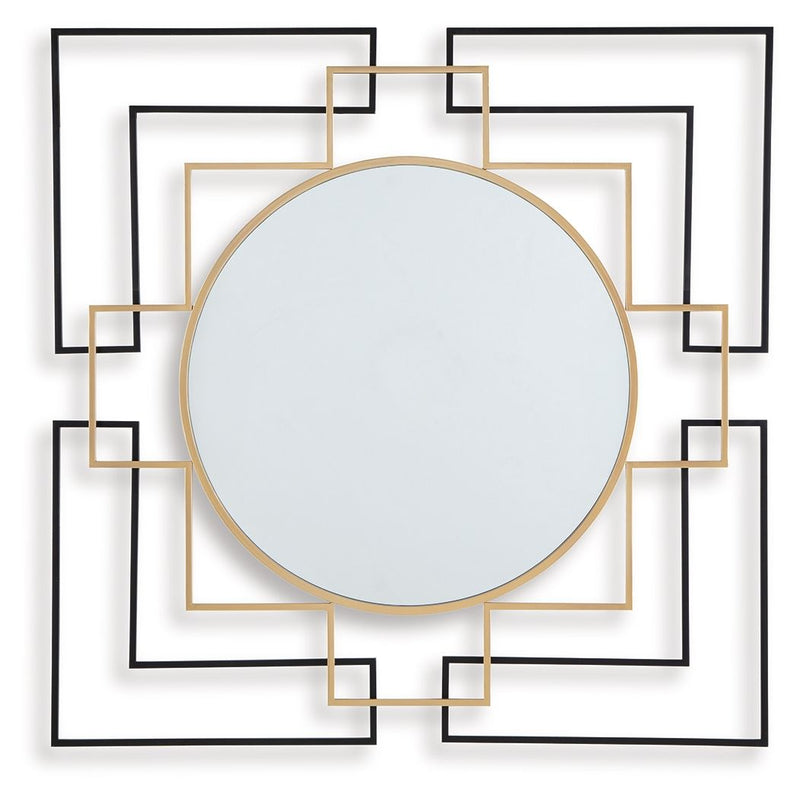 Oceanal - Black / Gold Finish - Accent Mirror - JaxCo Furniture